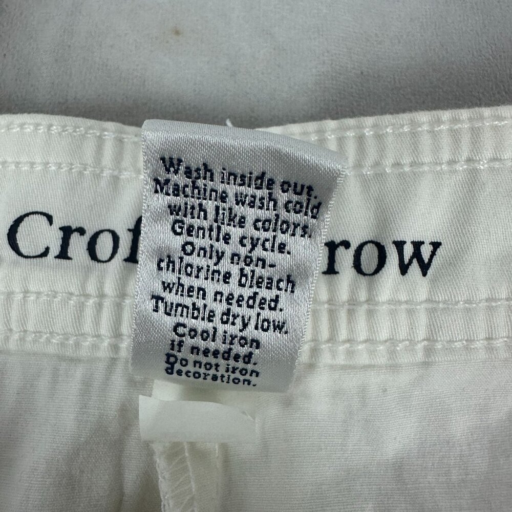 Croft & Barrow Womens White Classic Fit Skort Blue Embroidered Floral Size 12 - Picture 6 of 7